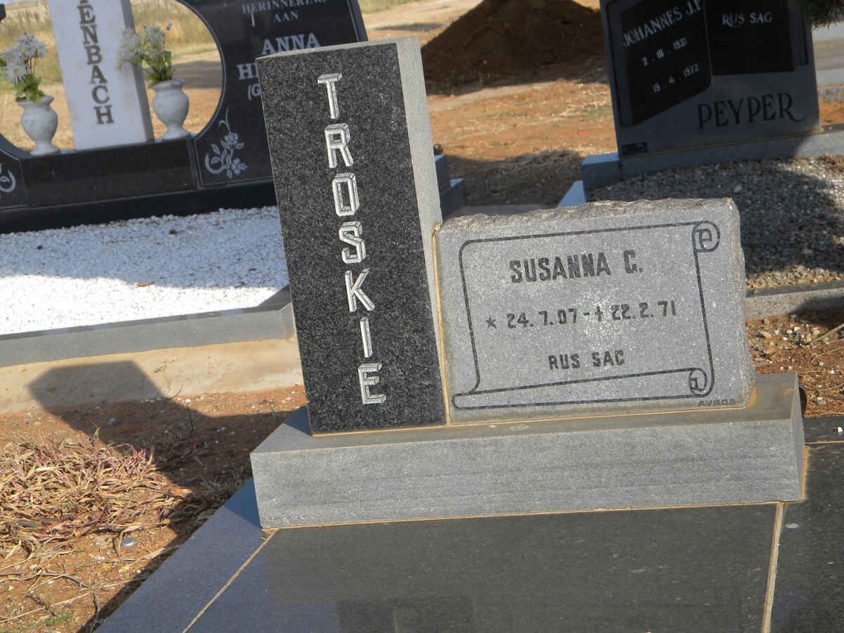 TROSKIE Susanna G. 1907-1971