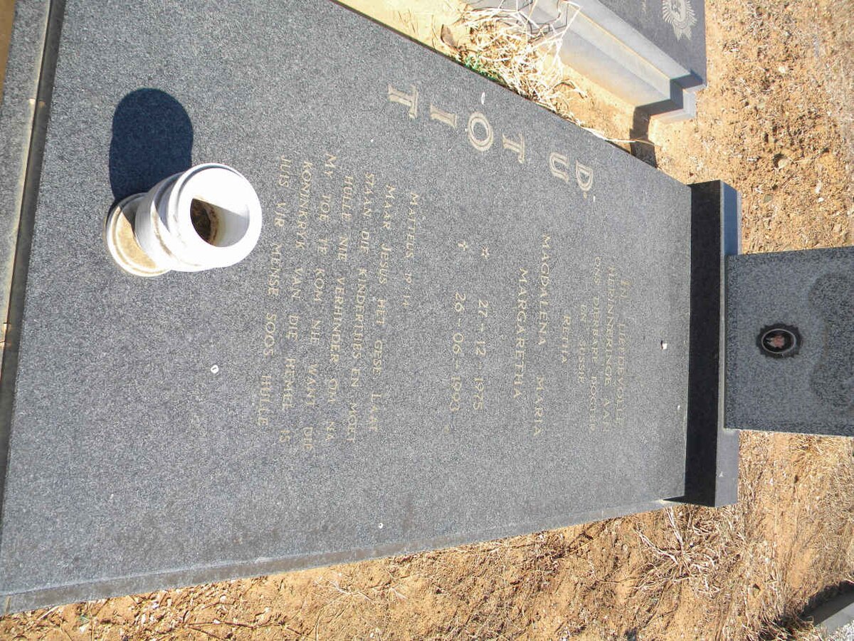 TOIT Magdalena Maria Margaretha, du 1975-1993