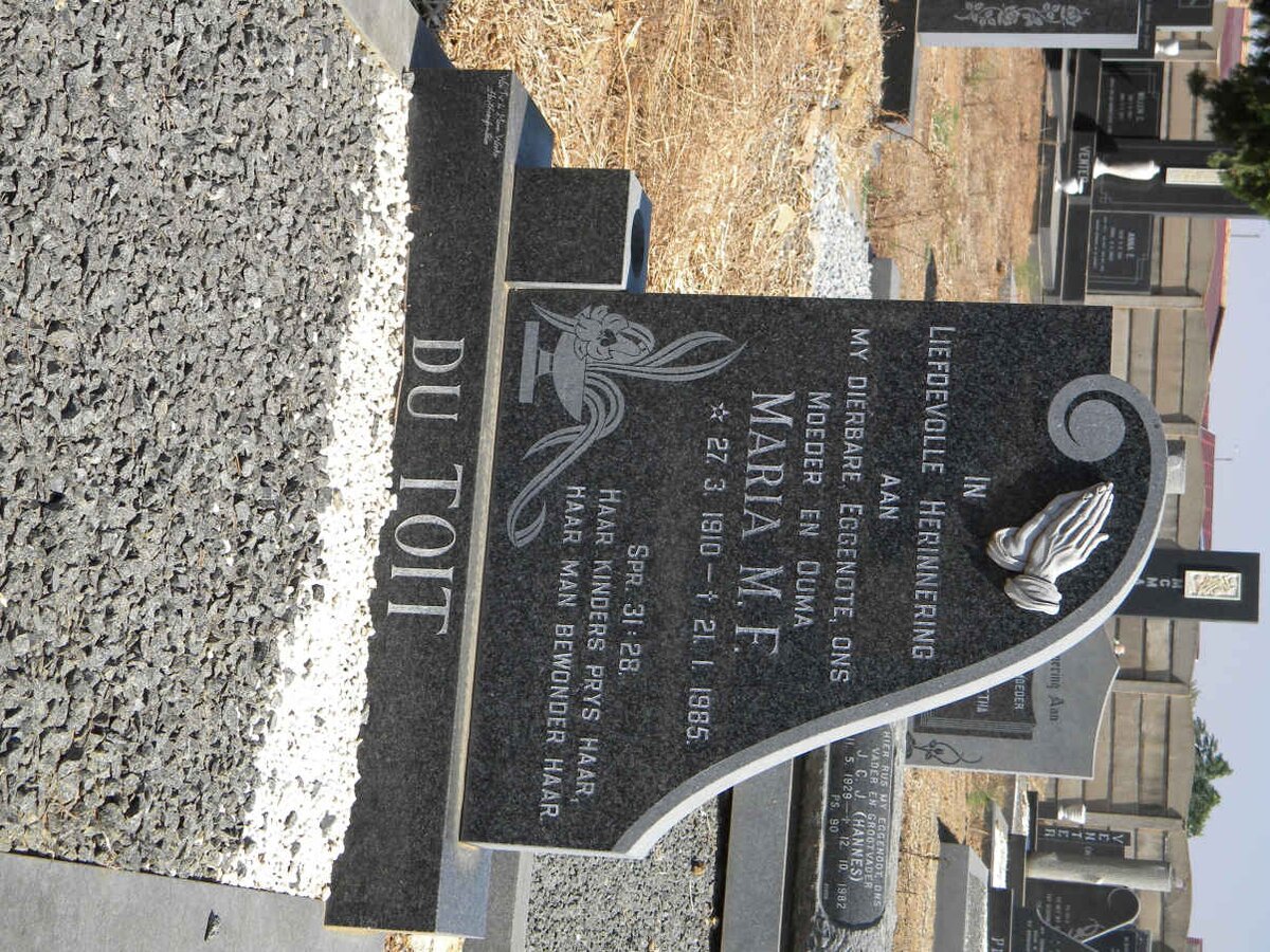 TOIT Maria M.F., du 1910-1985