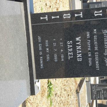 TOIT Wynand Sarel, du 1914-1980