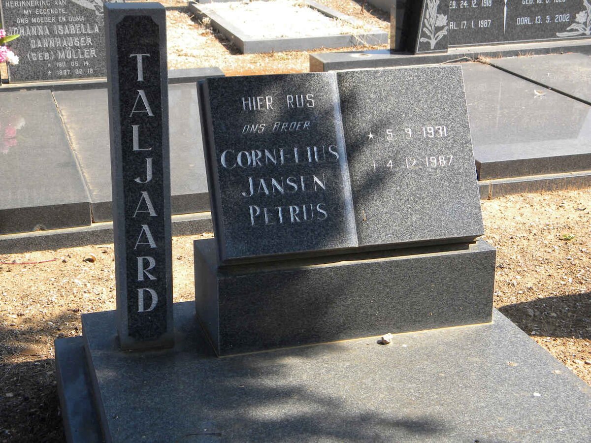 TALJAARD Cornelius Jansen Petrus 1931-1987
