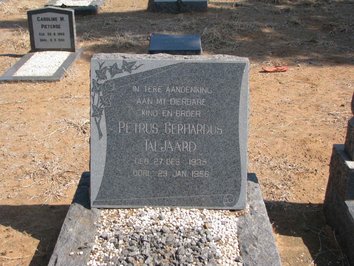 TALJAARD Petrus Gerhardus 1935-1956