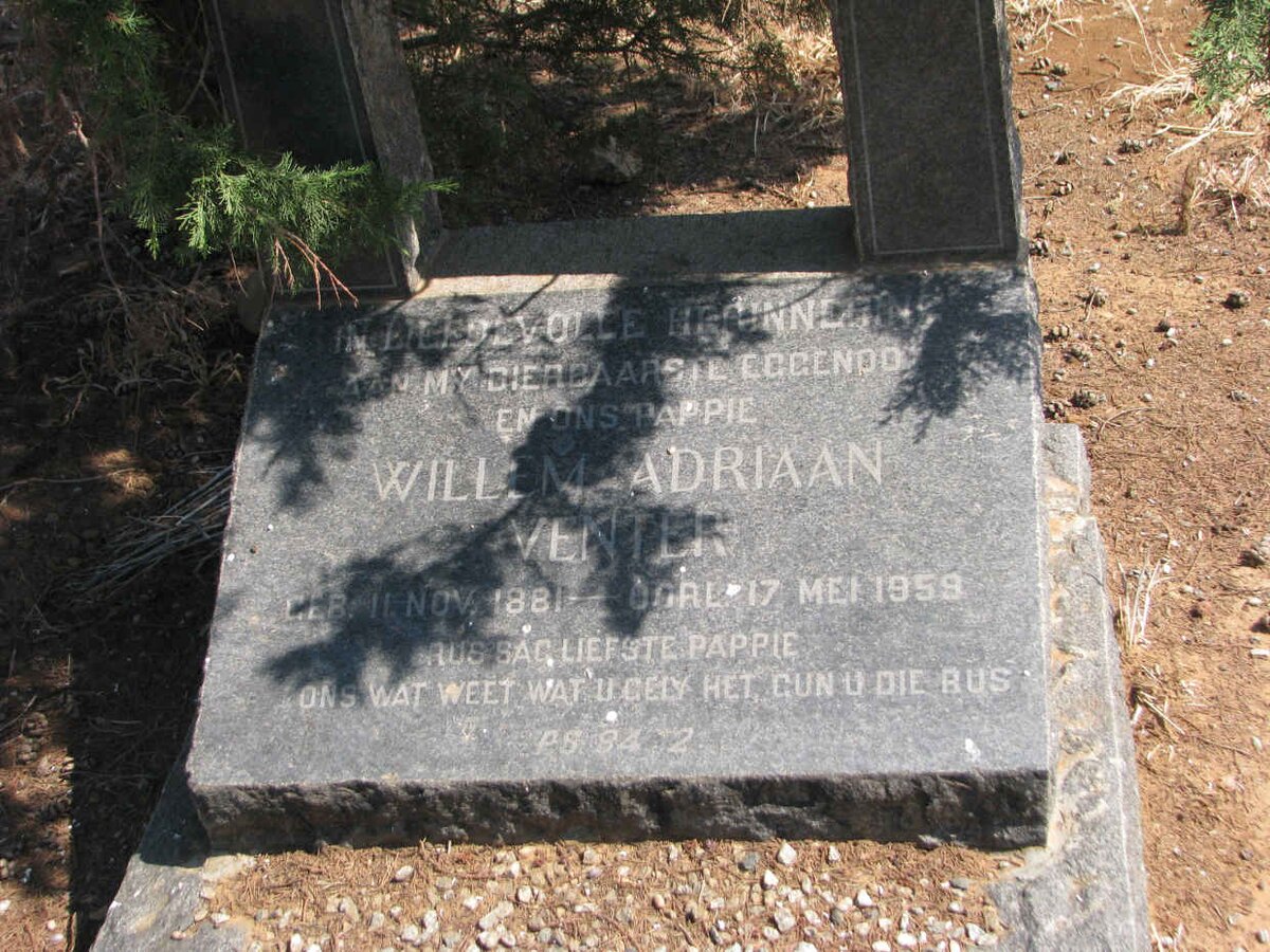 VENTER Willem Adriaan 1881-1959