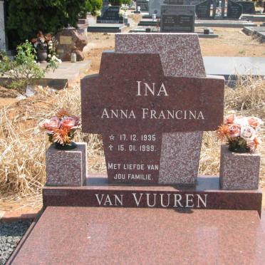 VUUREN Jacobus Lucas Marthinus, van 1932-2005 &amp; Anna Francina 1935-1999