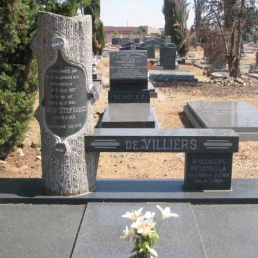 VILLIERS David Stephanus, de 1906-1962 &amp; Magdalena Petronella PIENAAR 1910-1993
