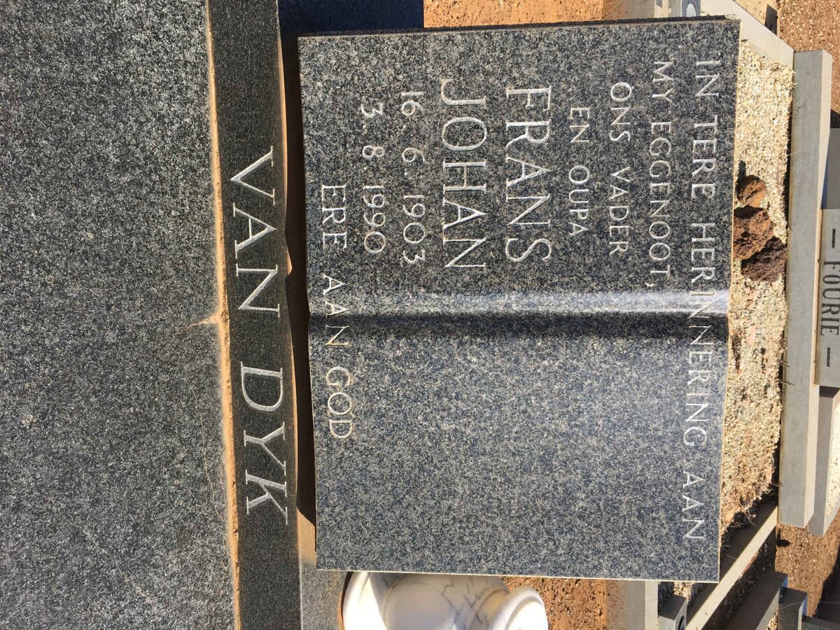 DYK Frans Johan, van 1903-1990