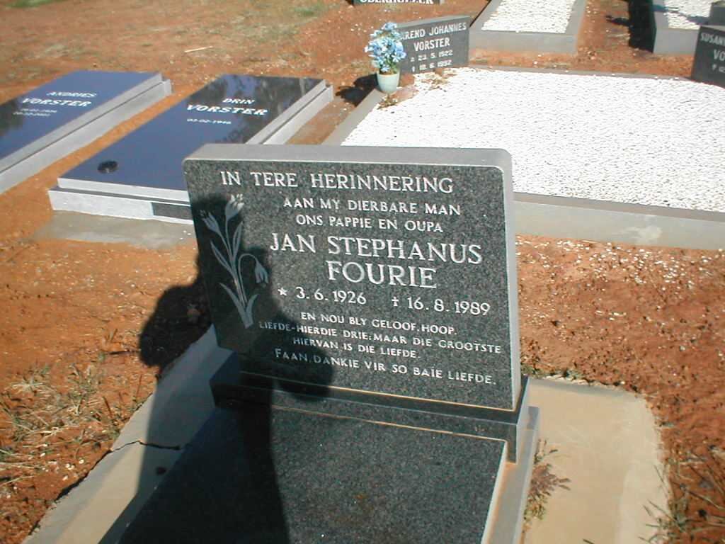 FOURIE Jan Stephanus 1926-1989