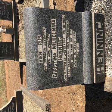 HENNING Gerhardus P.E. 1877-1972 &amp; Christina Wilhelmina PUTTER 1879-1950