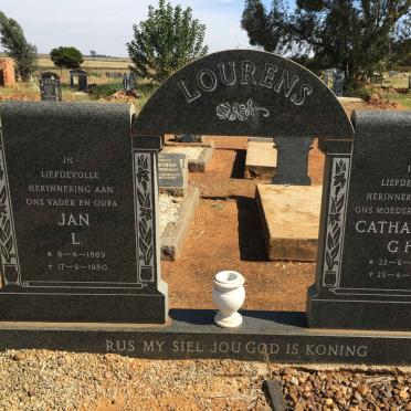 LOURENS Jan L. 1889-1980 &amp; Catharina G.H. 1906-1982