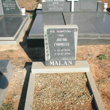MALAN Jacob Cornelis 1930-1994