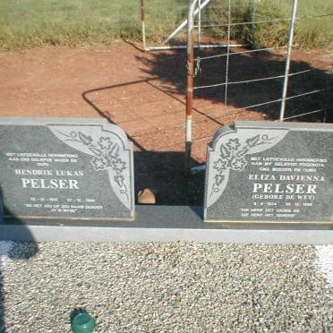 PELSER Hendrik Lukas 1932-1998 &amp; Eliza Davienna DE WET 1934-1996