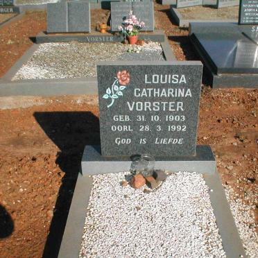 VORSTER Louisa Catharina 1903-1992