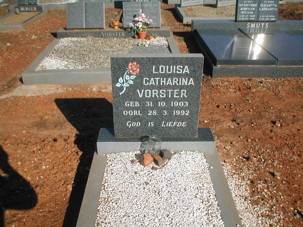 VORSTER Louisa Catharina 1903-1992