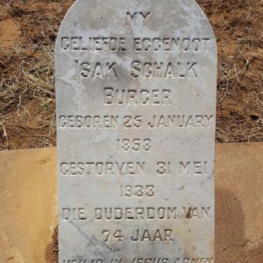 BURGER Isak Schalk 1853-1933