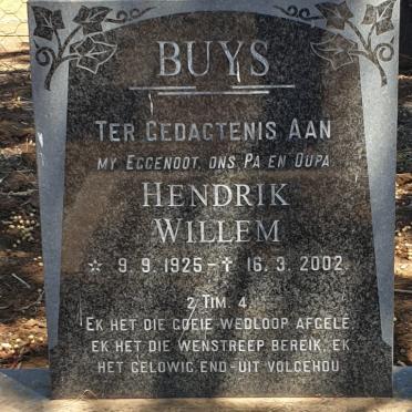 BUYS Hendrik Willem 1925-2002
