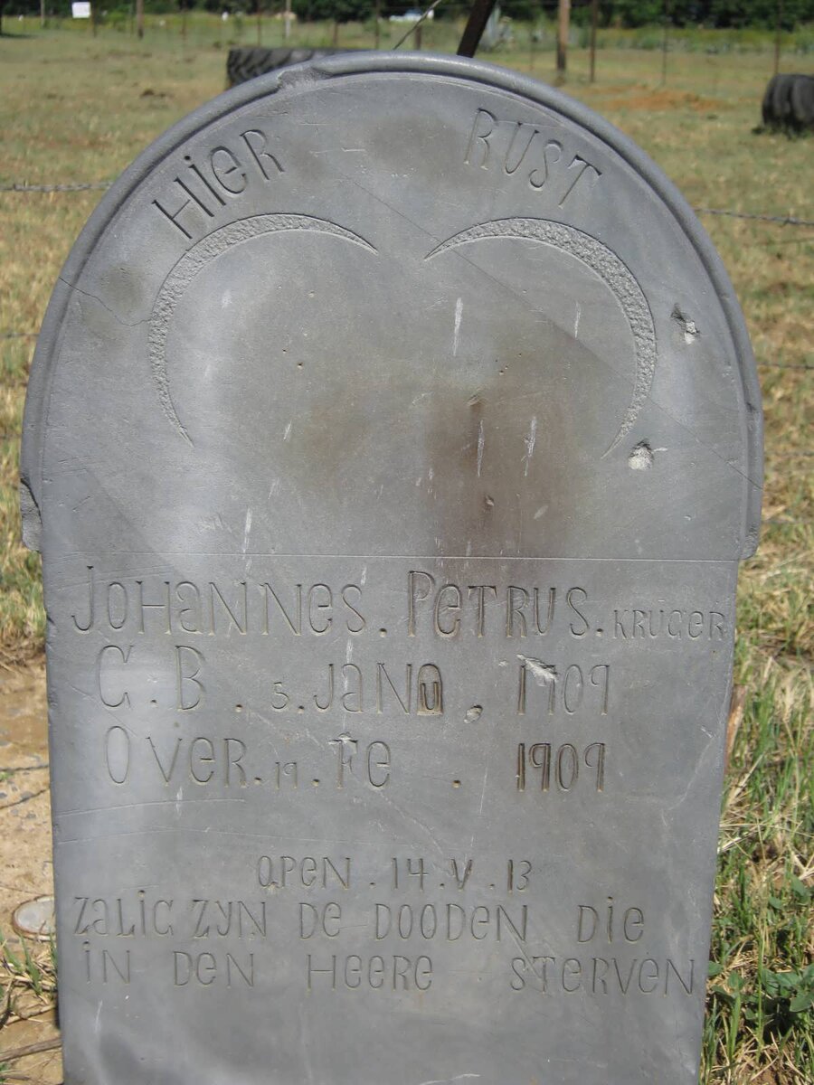 KRUGER Johannes Petrus 1909-1909