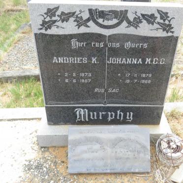MURPHY Andries K. 1873-1957 &amp; Johanna M.C.C. VAN DEVENTER 1879-1968