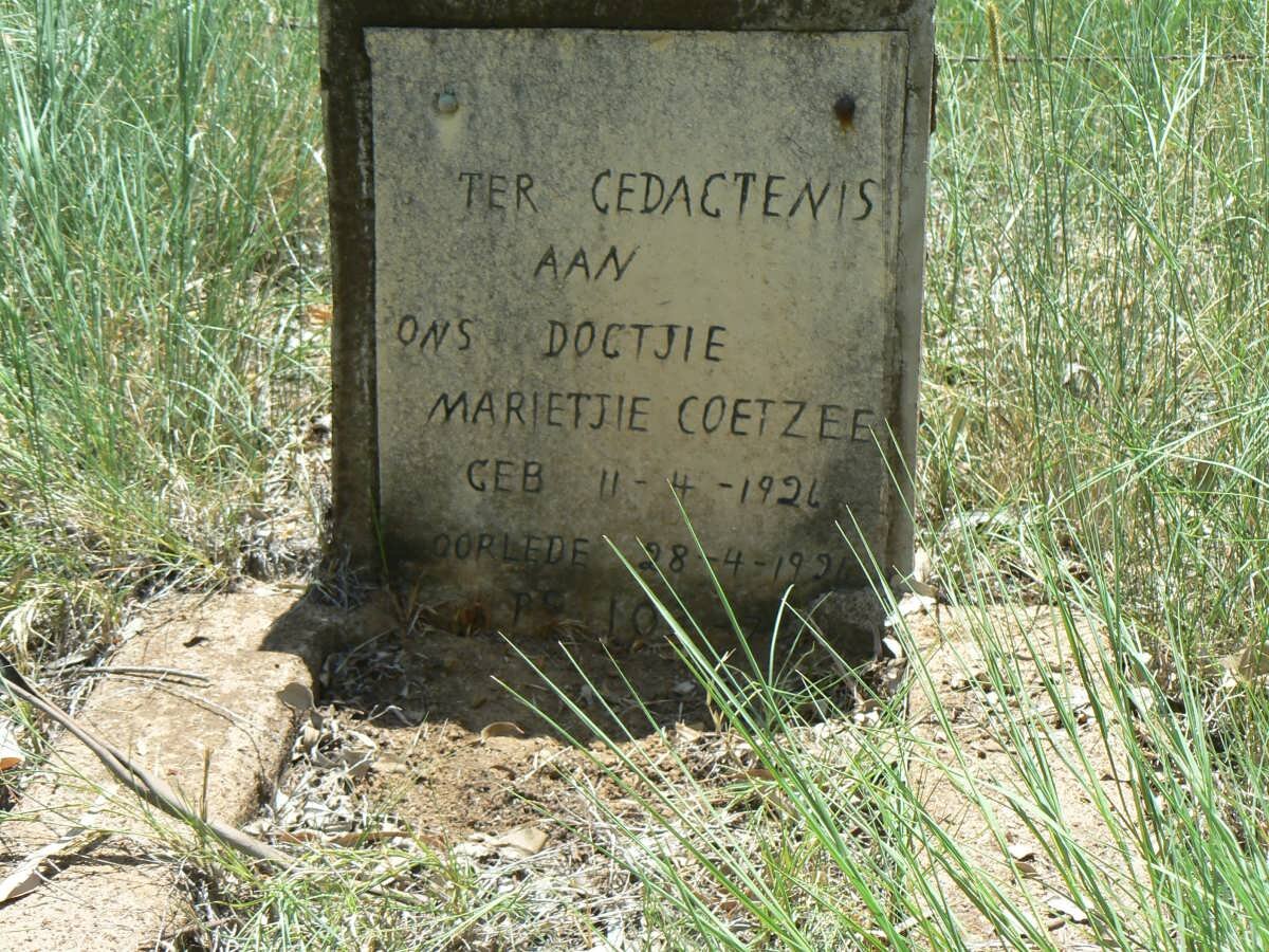 COETZEE Marietjie 1921-1924