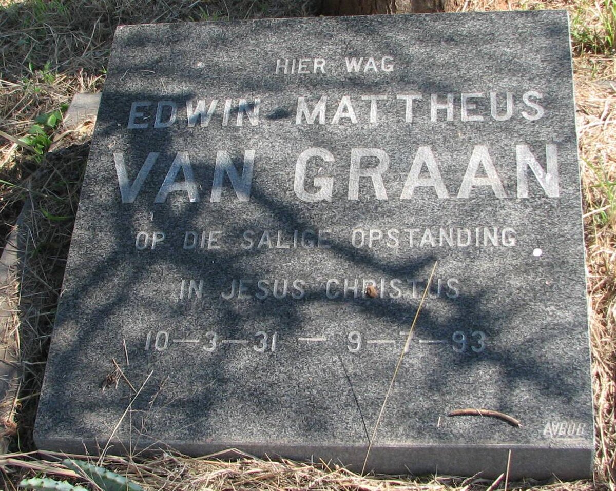 GRAAN Edwin Mattheus, van 1931-1993 
