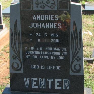 VENTER Andries Johannes 1915-2001