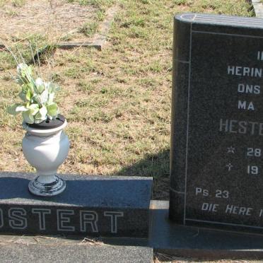 MOSTERT Matthys Gerhardus 1908-1985 &amp; Hester Maria 1921-1992