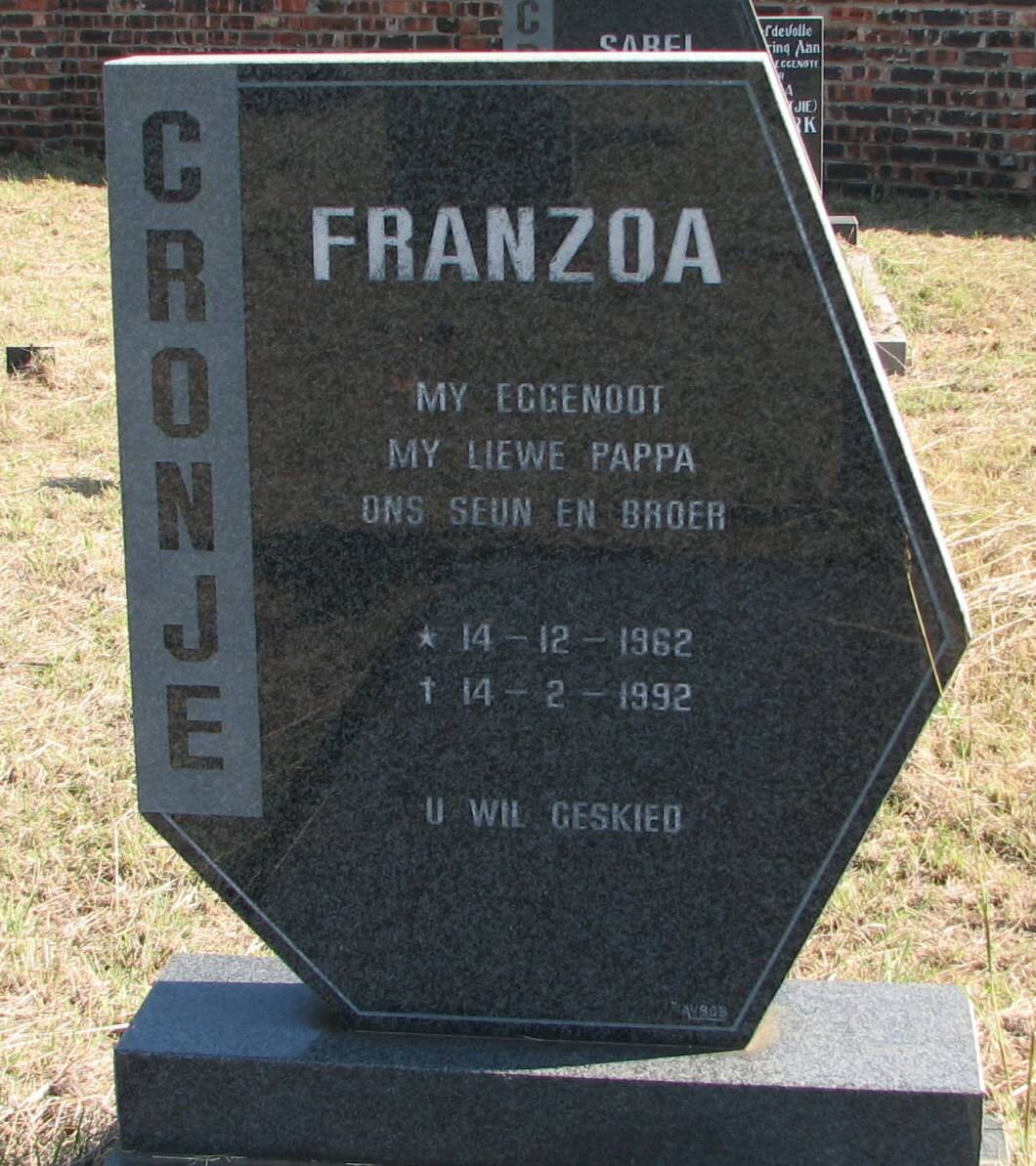 CRONJE Franzoa 1962-1992