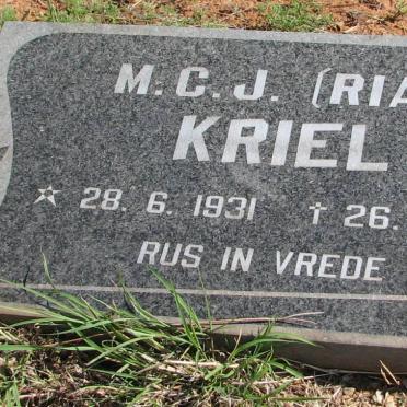 KRIEL M.C.J. 1931-2000