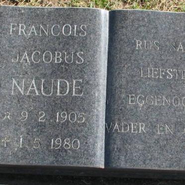 NAUDE Francois Jacobus 1905-1980