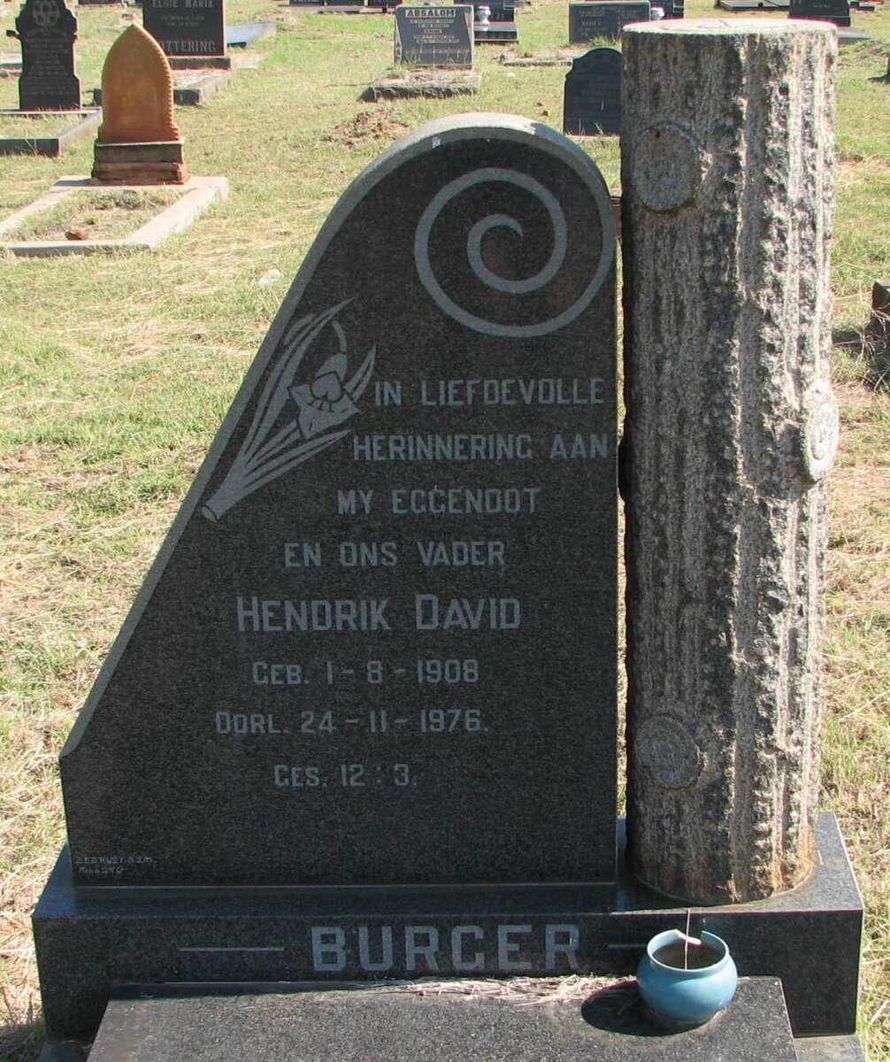 BURGER Hendrik David 1908-1976