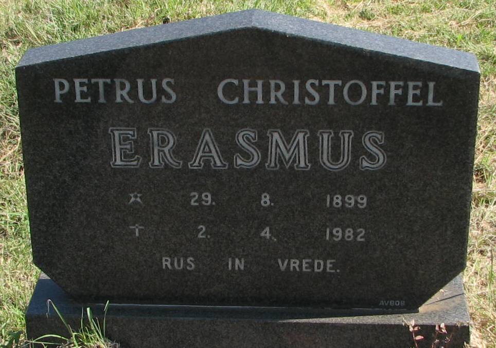 ERASMUS Petrus Christoffel 1899-1982