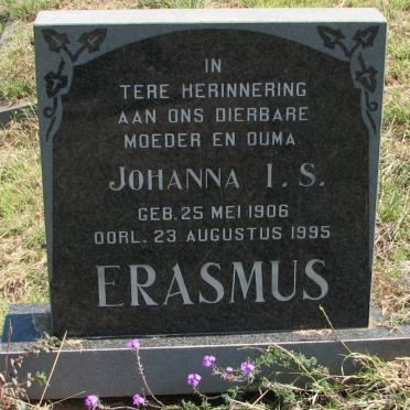 ERASMUS Johanna I.S. 1906-1995