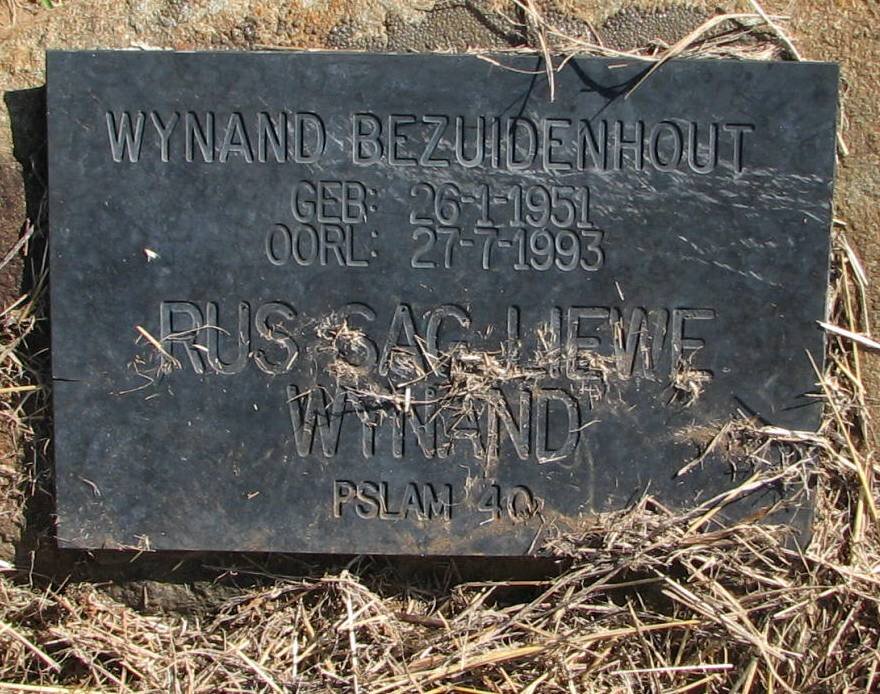 BEZUIDENHOUT Wynand 1951-1993