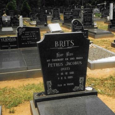 BRITS Petrus Jacobus 1951-1985