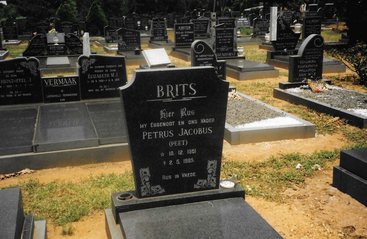 BRITS Petrus Jacobus 1951-1985