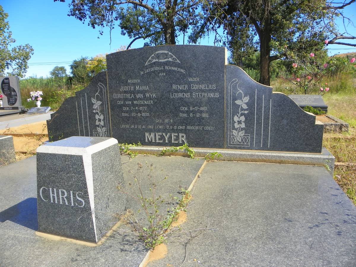 MEYER Renier Cornelius Lourens Stephanus 1861-1918 &amp; Judith Maria Dorothea VAN WASSENAER 1872-1955