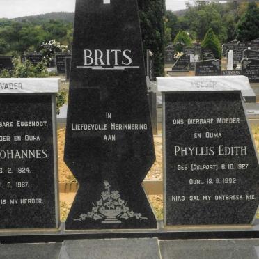 BRITS Dirk Johannes 1924-1987 &amp; Phyllis Edith DELPORT 1927-1992