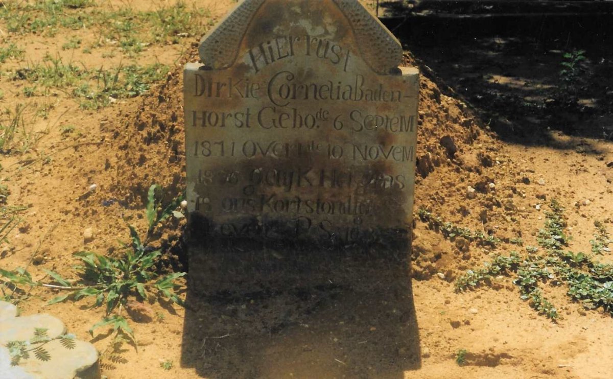 BADENHORST Dirkie Cornelia 1871-18?6