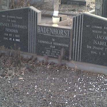 BADENHORST Wessel Johannes Hendrik 1900-1982 &amp; Jacoba Isabella FOUCHÉ 1896-1978