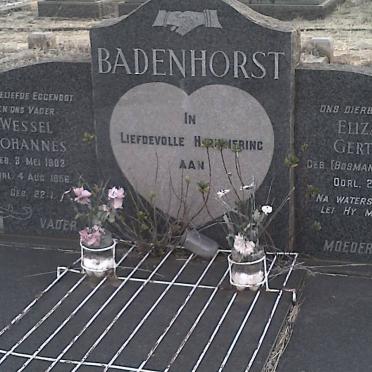 BADENHORST Wessel Johannes 1903-1956 &amp; Elizabeth Gertruida BOSMAN 190?-1978