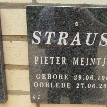 STRAUSS Pieter Meintjes 1963-2021