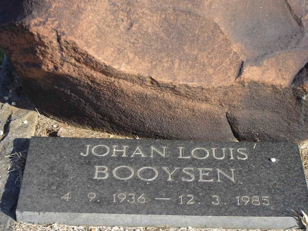 BOOYSEN Johan Louis 1936-1985
