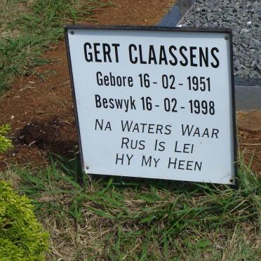 CLAASSENS Gert 1951-1998