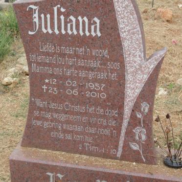 EEDEN Juliana, van 1957-2010