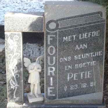 FOURIE Petie 1981-1981