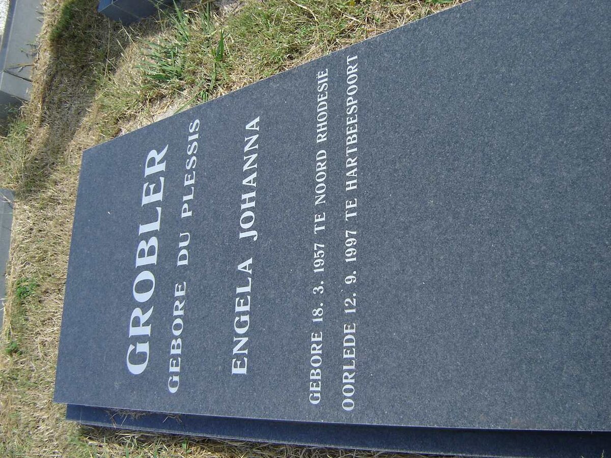 GROBLER Engela Johanna nee DU PLESSIS 1957-1997