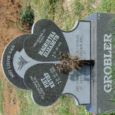 GROBLER Piet Retief 1930-2006 &amp; Magrietha Elizabeth 1931-
