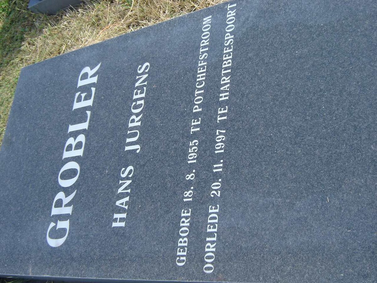 GROBLER Hans Jurgens 1955-1997