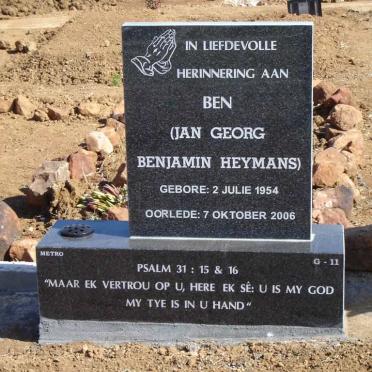 HEYMANS Ian Georg Benjamin 1954-2006
