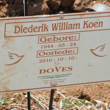 KOEN Diederik William 1944-2010