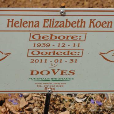 KOEN Helena Elizabeth 1939-2011